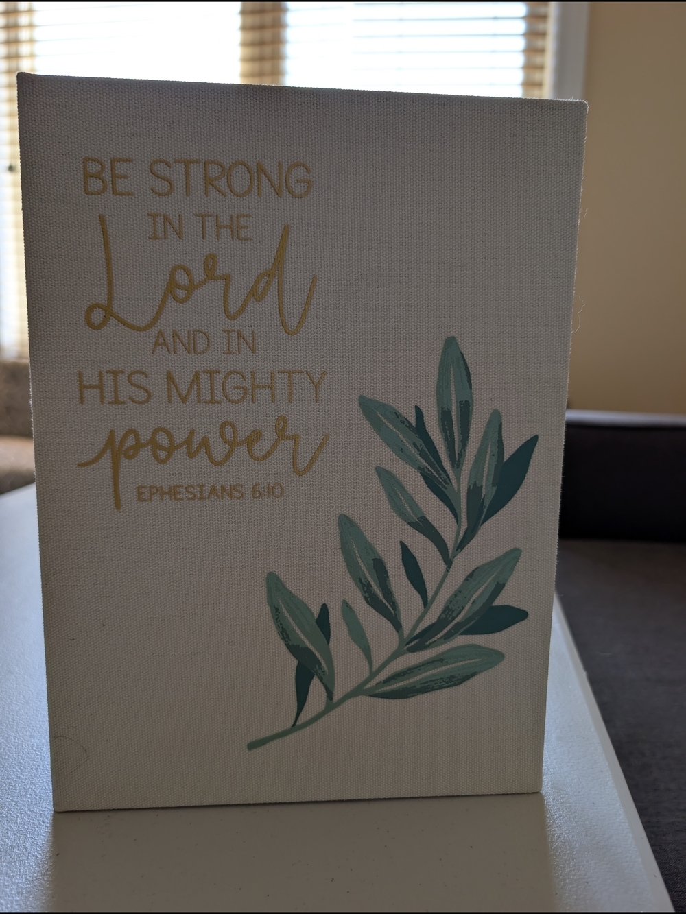 Be Strong in the Lord Gold & Teal Book Box